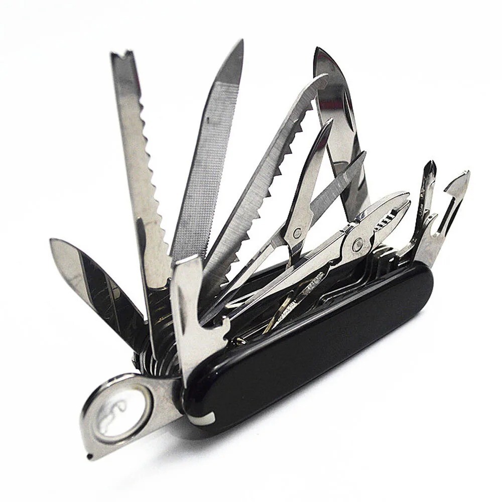 Swiss / Navy Style Pocket Knife Multi Tool Red, Black, Brown
