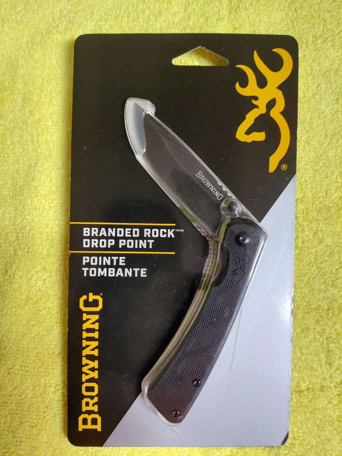 Browning Branded Rock Framelock Black G10 Folding 7Cr17MoV Pocket Knife 0514