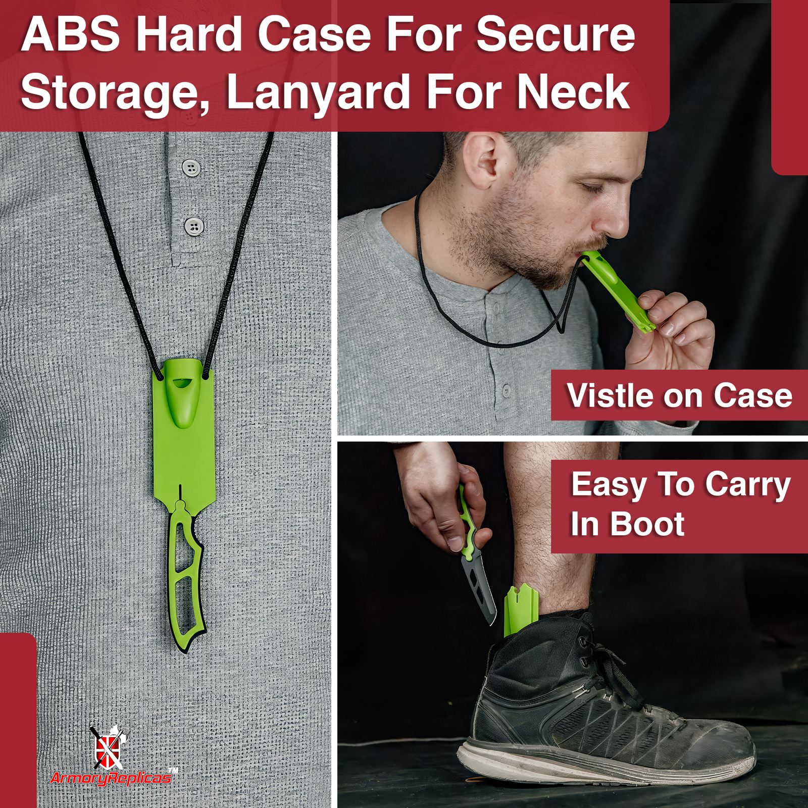 Tactical Emergency Neck Knife – Tactical Zombie Warrior Full Tang Survival Tool