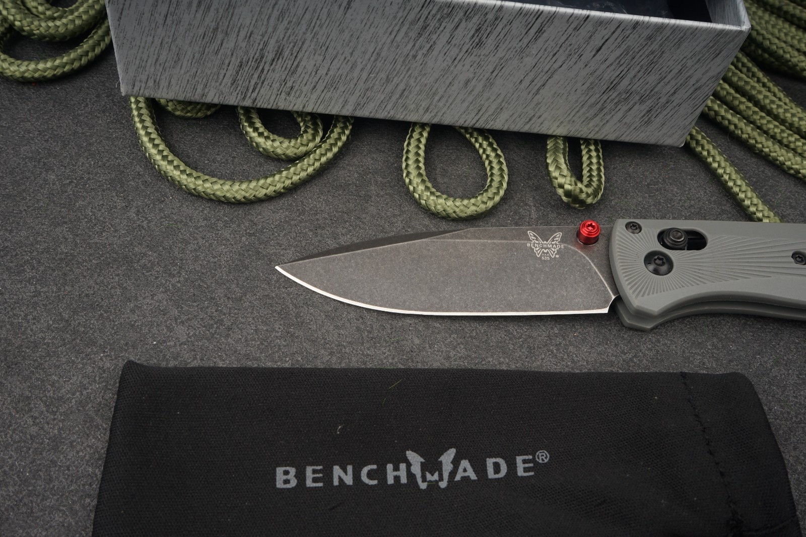Benchmade 535BK-4 Bugout Gray Aluminum Handle M390 Stainless Steel Knife
