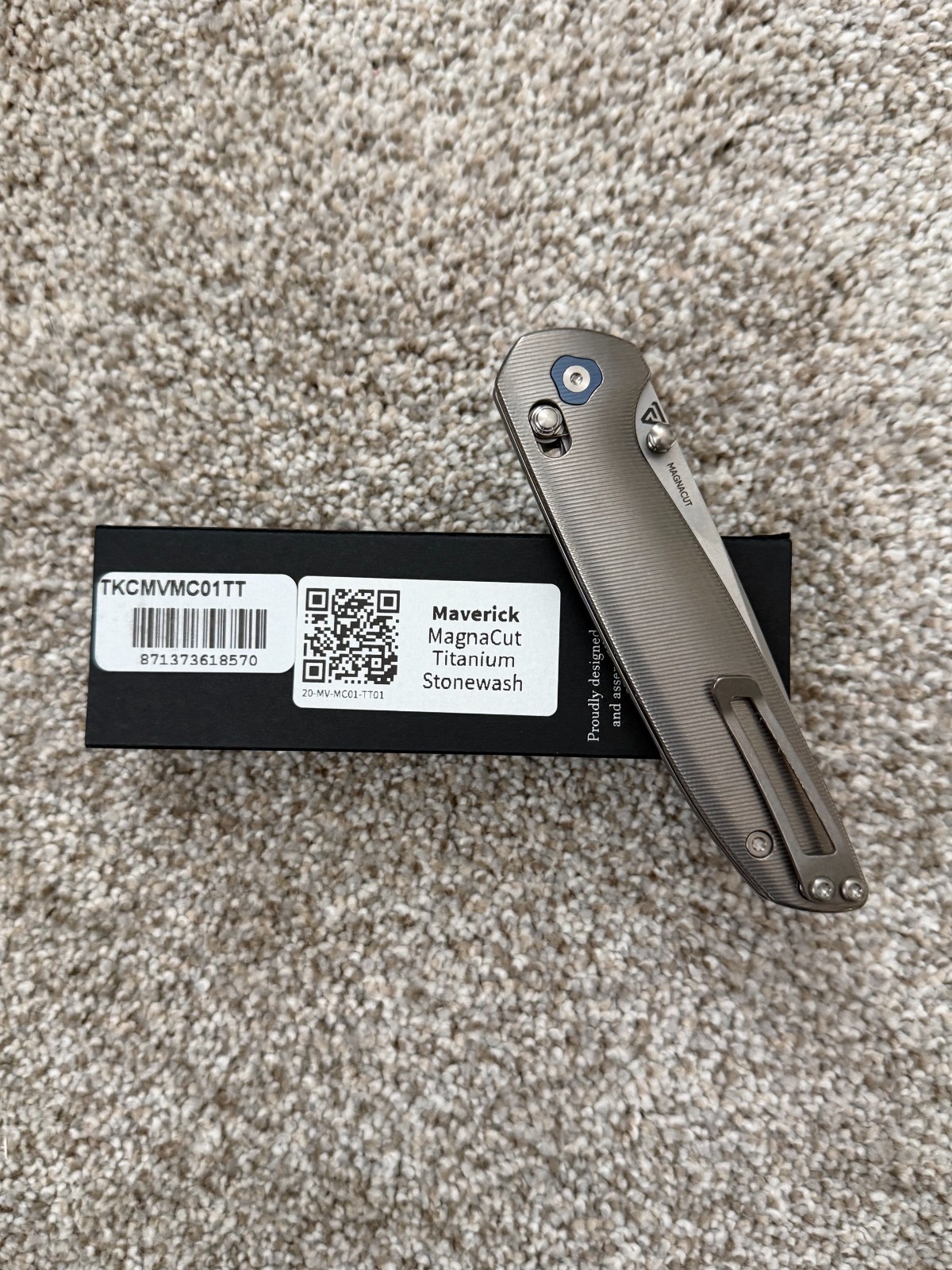 Tactile Knife Company Maverick Folding Knife 3.5″ MagnaCut Steel Blade Titanium