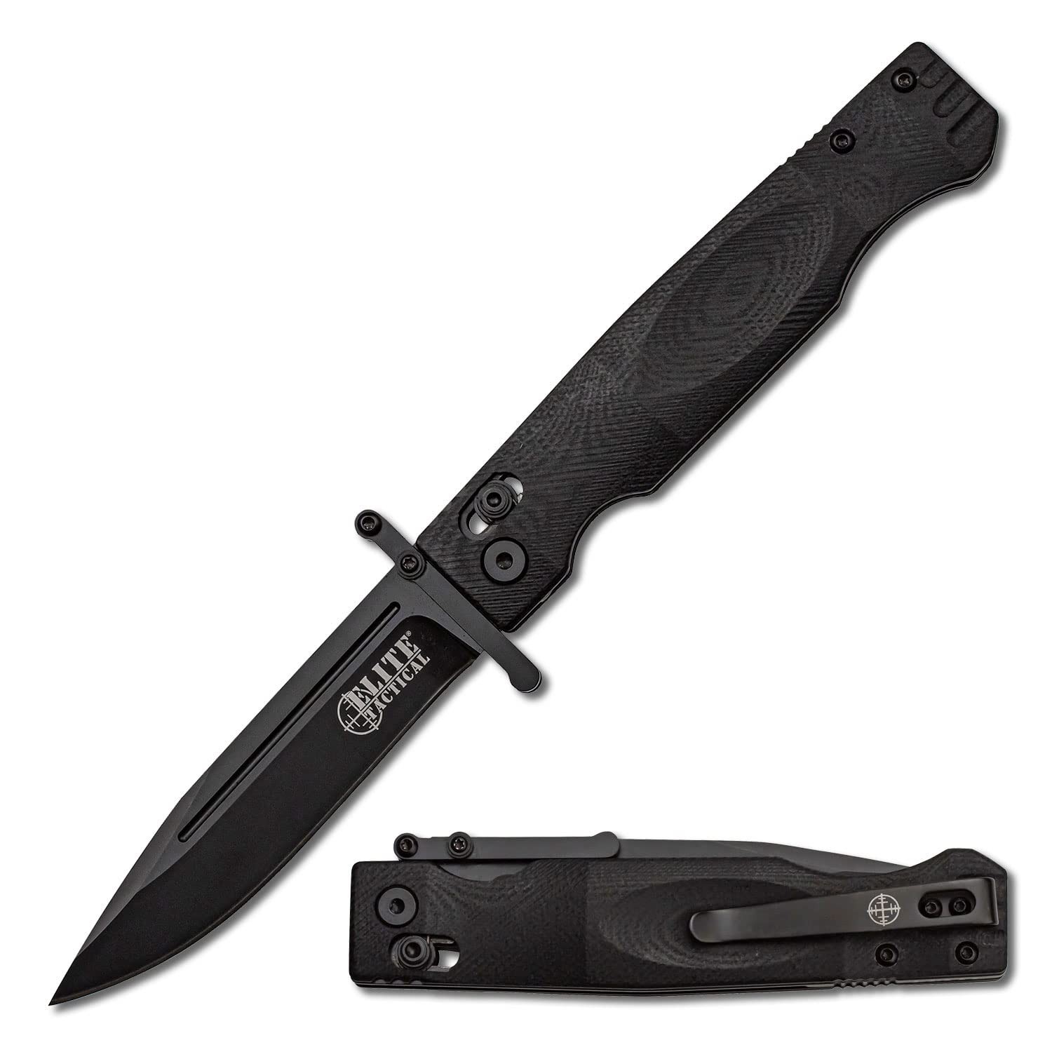 Elite Tactical – Manual Folding Knife w/ Rapid Lock – GUARDSMAN – Fine Edge