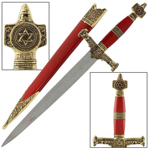 KING SOLOMON MEDIEVAL TEMPLAR CRUSADER REPLICA DAGGER – Historical Collection