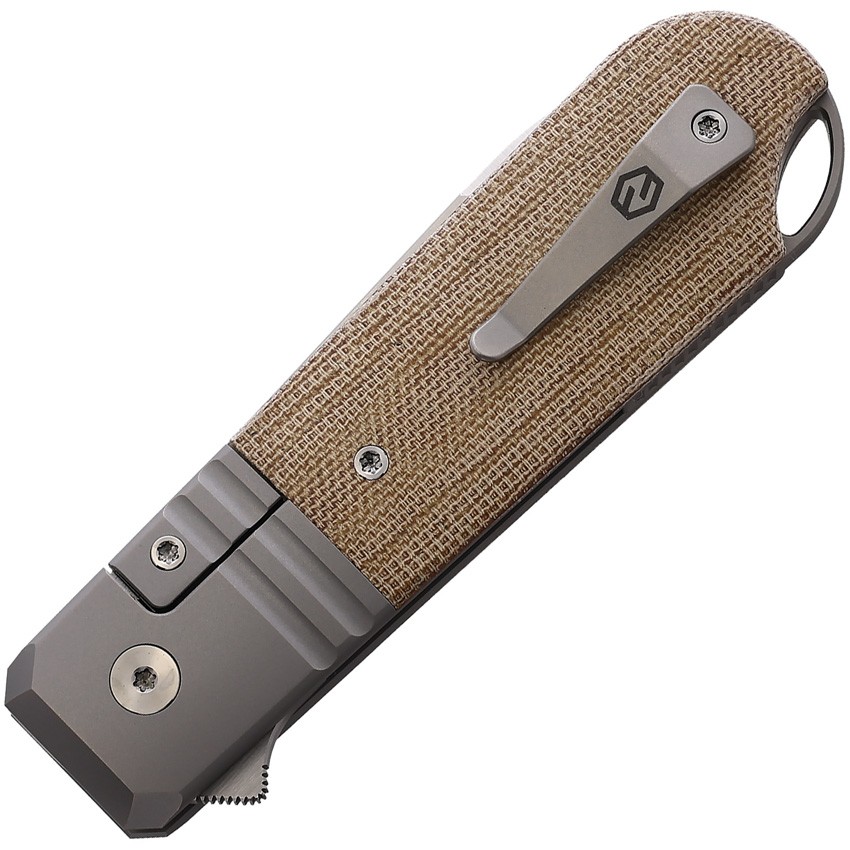 KARBON Ahoy Framelock Natural Mic Folding Knife