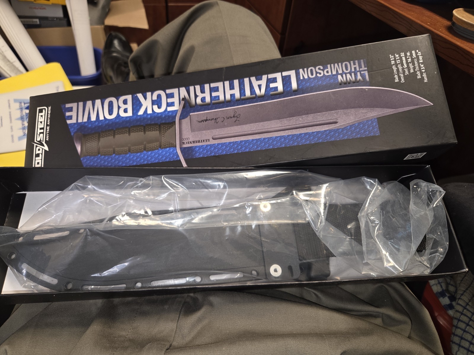 Lynn Thompson Cold Steel Leatherneck Bowie Knife 10.5″ New In Box Ltd Ed #1519
