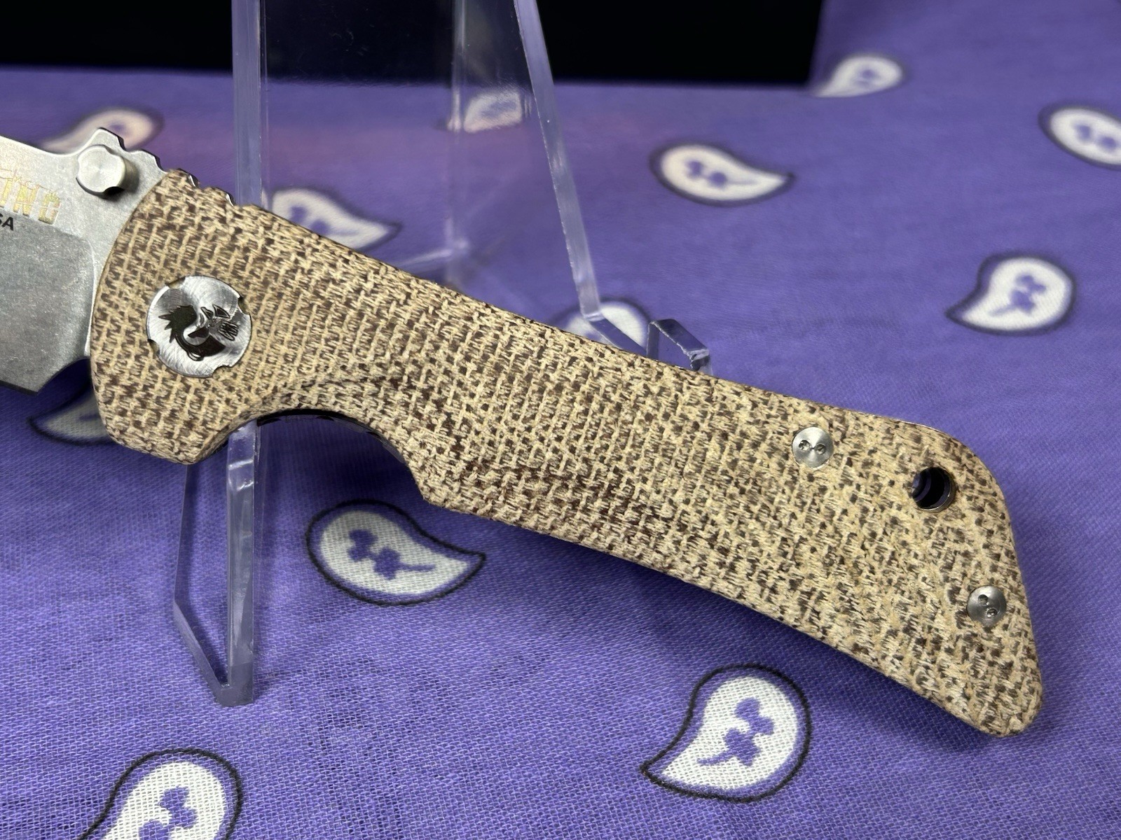 🔥 New Southern Grind Spider Monkey Natural Micarta Handle Titanium Liners S35VN