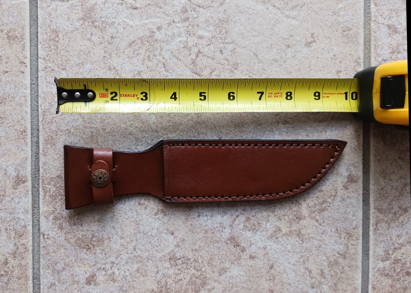 Handmade Top Grain Brown Leather Sheath, 10″ Overall, Fits Blades 5.5″ – 6″