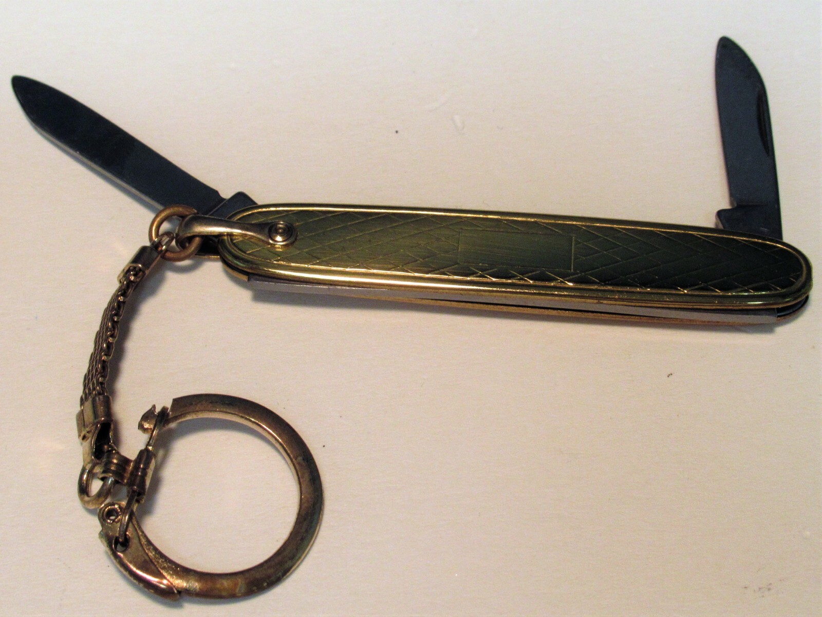 VINTAGE UNITED STATES STEEL KEYCHAIN/POCKET KNIFE GARY INDIANA 1978 AWARD W/CASE