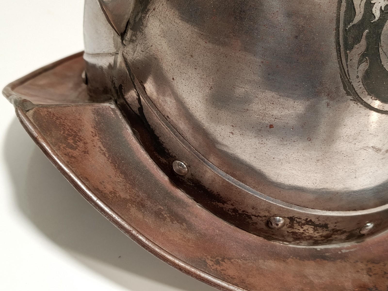 Reproduction Spanish Conquistador Helmet Etched Steel Morion Style Decor