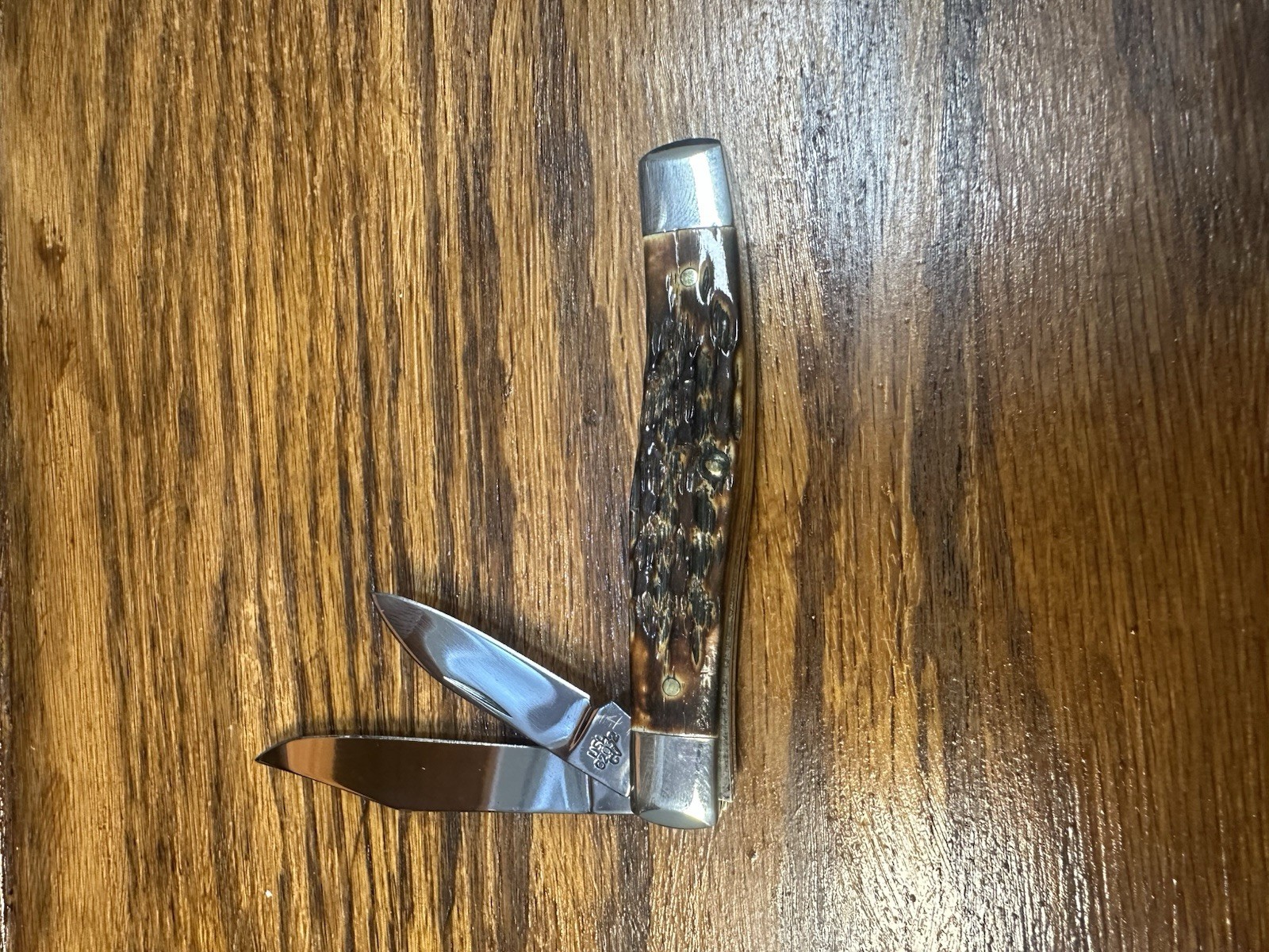 Case XX USA 2016 Burnt Amber Bone 62032 2 Blade Texas Jack. New!