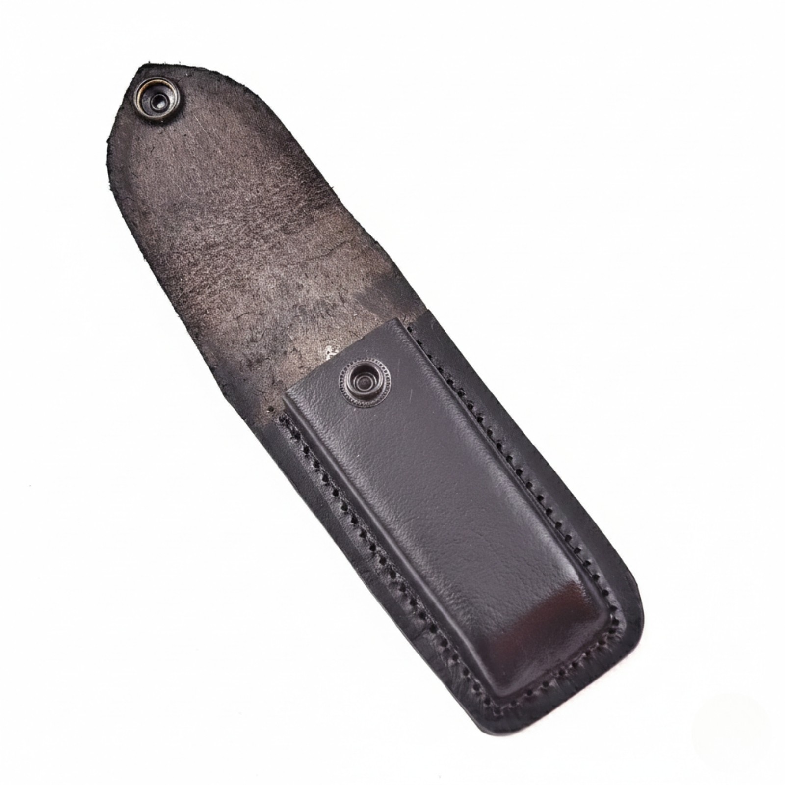 Buck 110 Sheath USA Sword & Blade Armory Leather Folding Knife Case Black 5.5″