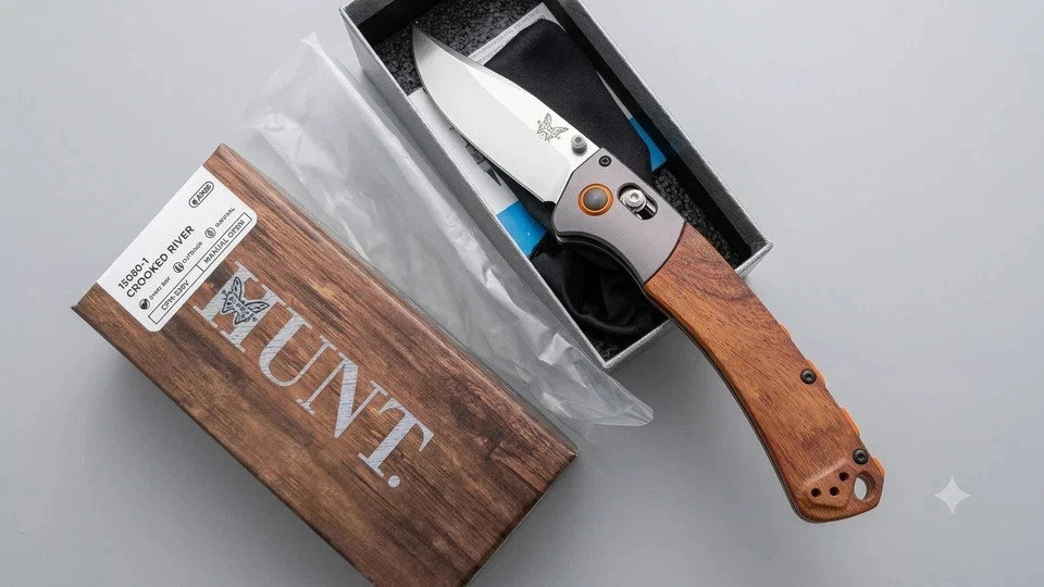 Benchmade CROOKED RIVER 15080-1 CPM-S30V Folding Knife With FREE Shipping New