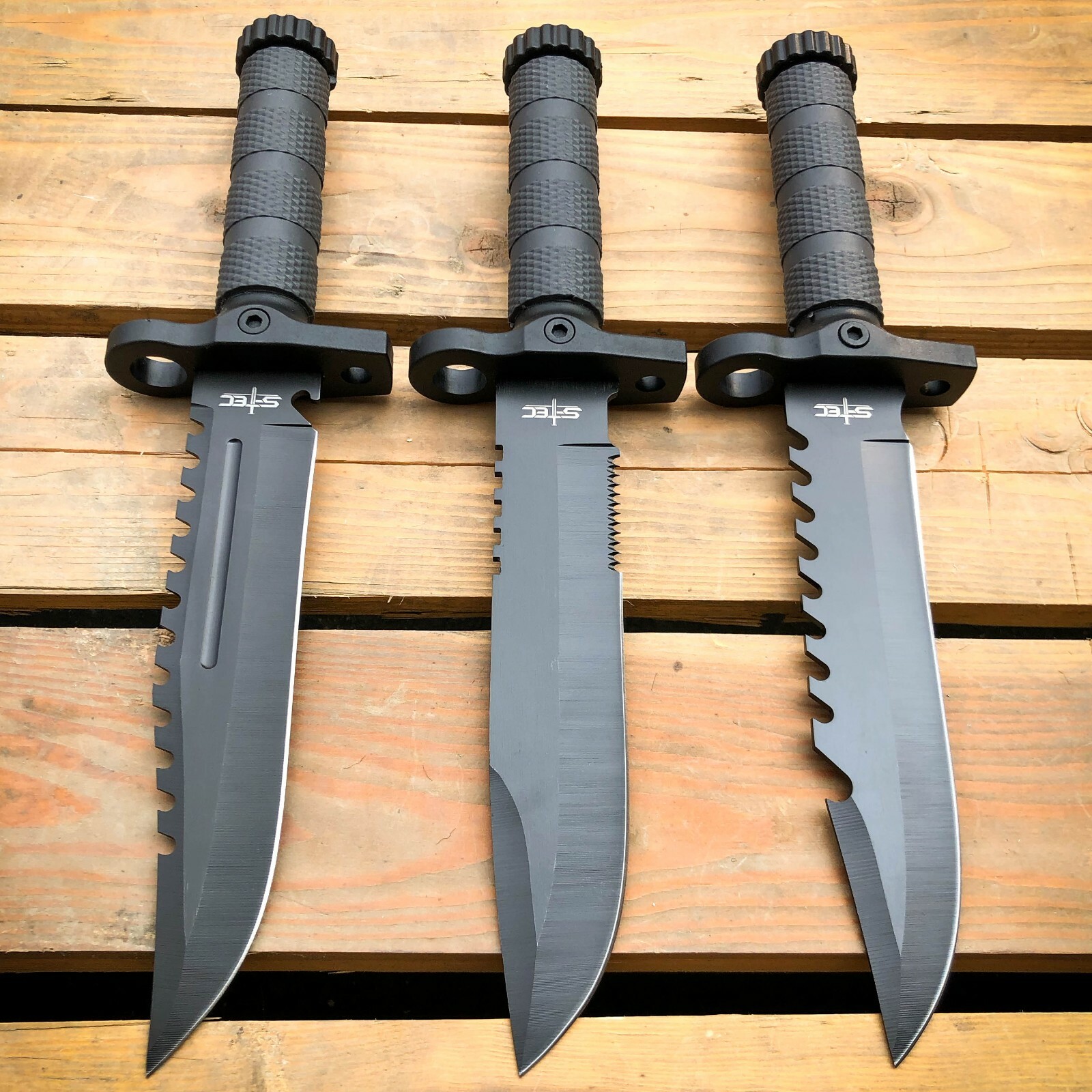 12.5″ MILITARY TACTICAL Hunting FIXED BLADE Army SURVIVAL Knife + Fire Starter
