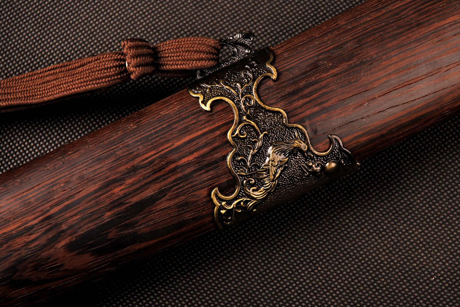 37″ Sharp Handmade Phoenix Chinese Sword Damascus Folded Steel Qing Dynasty DAO