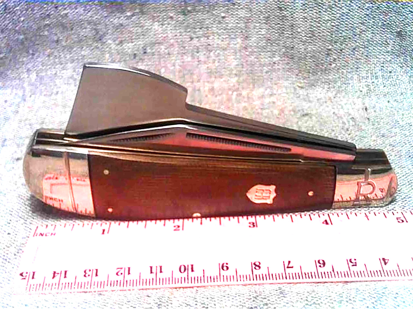 Rough Ryder Pocket Chopper Folding Knife Hatchet Brown Tater Skin Micarta RR2339