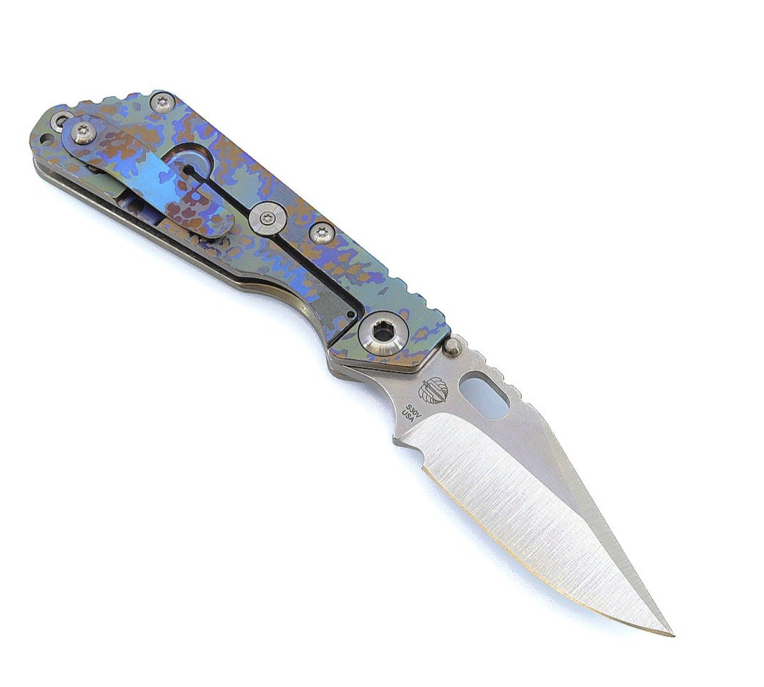 🌟NEW! MICK STRIDER KNIVES *SNG*CAMO PARTIZAN FULL TITANIUM BOWIE BLADE CPM-S30V
