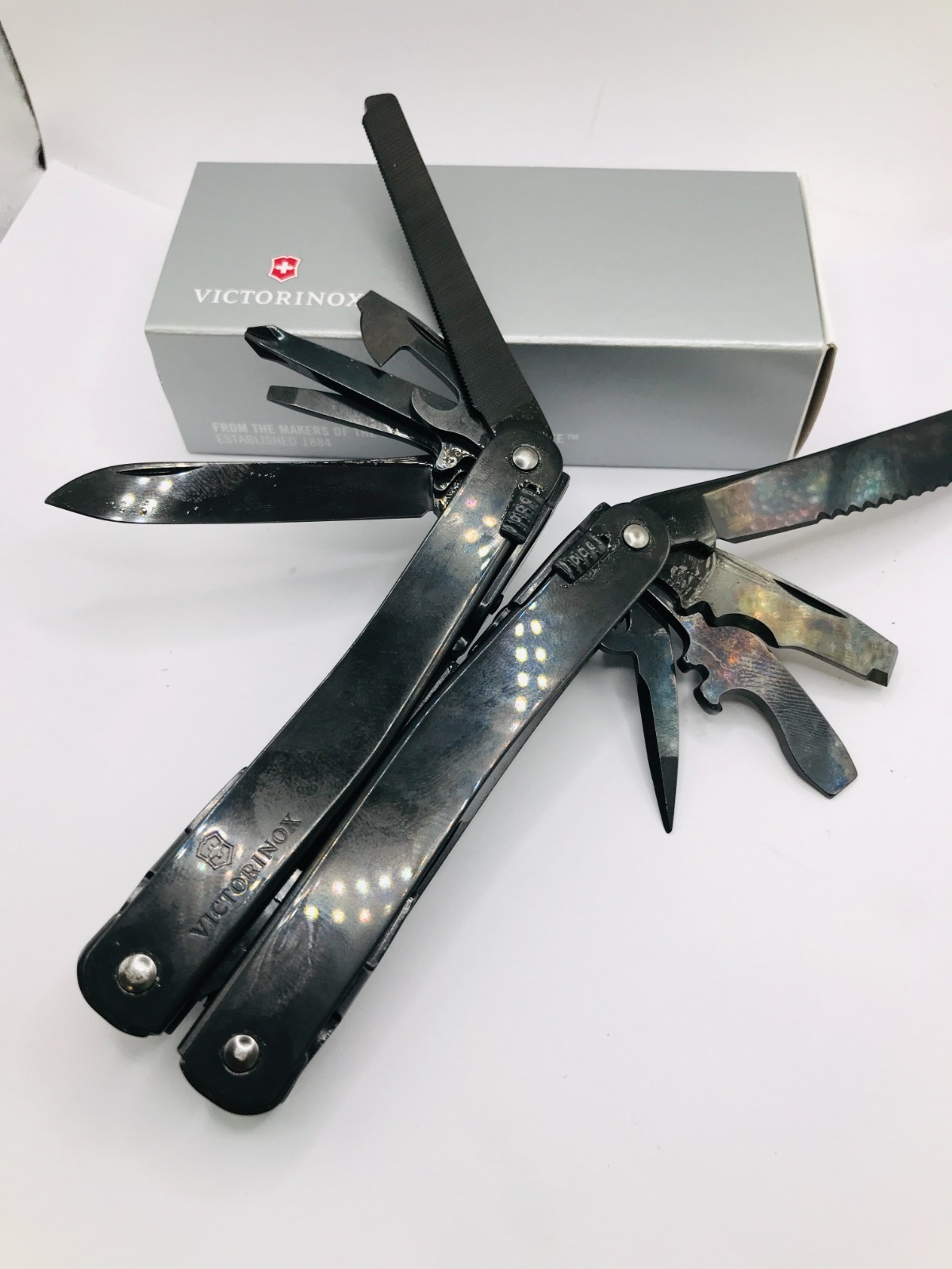 VICTORINOX Swisstool Spirit (or Spirit S – 3.0223) Black Dutch Army Knife NEW OV