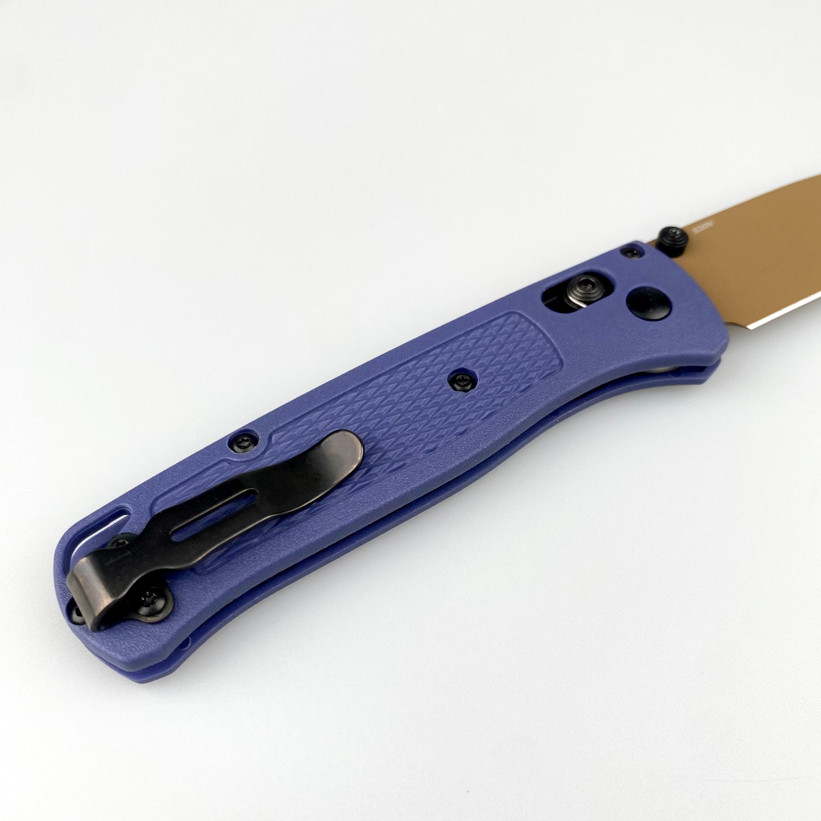 Benchmade 535FE-05 Bugout Knife Crater Blue Grivory Handle S30V Folding Knife
