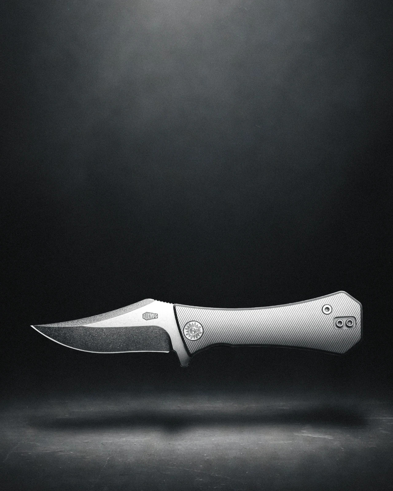 Auxiliary Manufacturing Folding Knife 2.75″ M390 Steel Blade Titanium Handle