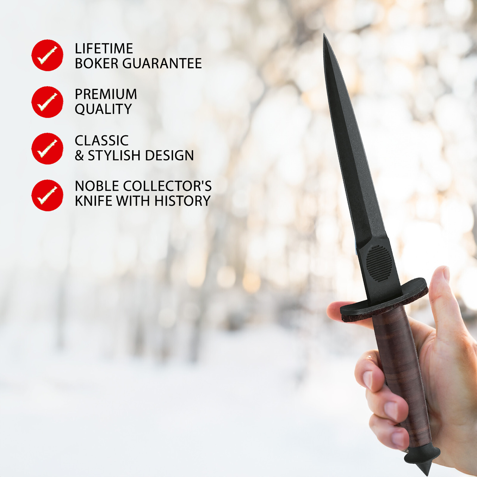 Boker Plus V-42 Devil’s Brigade 2.1 Fixed Knife 7.01″ Blade 1095 ✔️ 02BO109