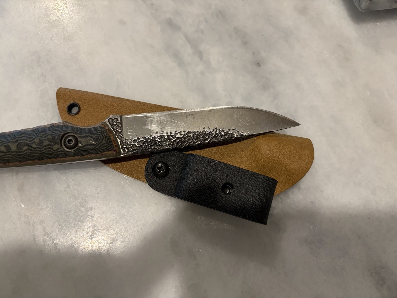 USA custom handmade bushcraft knife fixed blade outdoor hunting knife G10 kydex