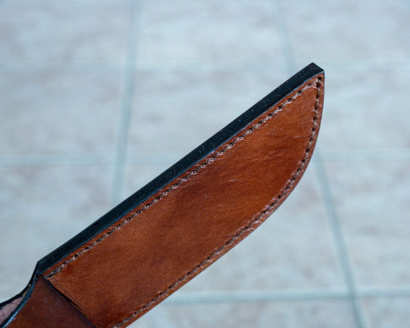 Handmade Top Grain Brown Leather Sheath, 10″ Overall, Fits Blades 5.5″ – 6″