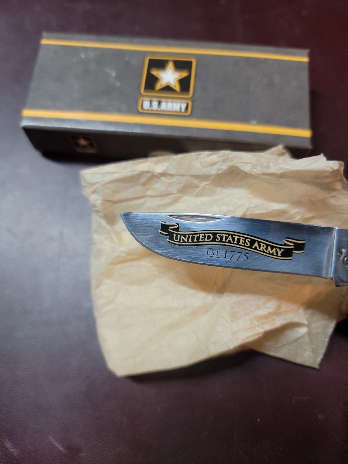 Case XX Burnt Walnut Sodbuster Jr United States Army Edition 2017 NOS/0726-jb80