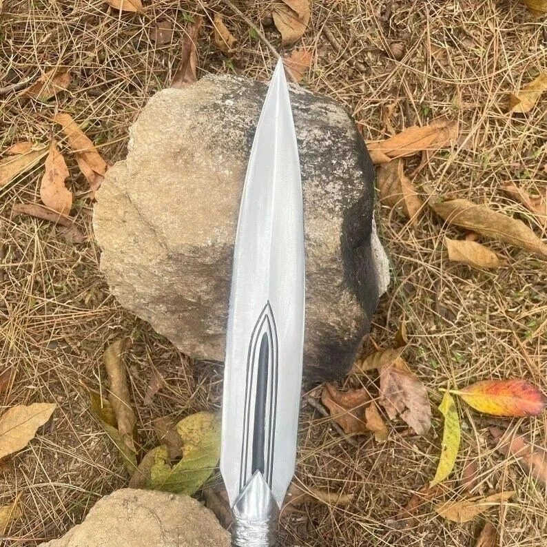 Custom Handmade Carbon Steel Blade Traditional Viking Spear | Hunting 30 inches,