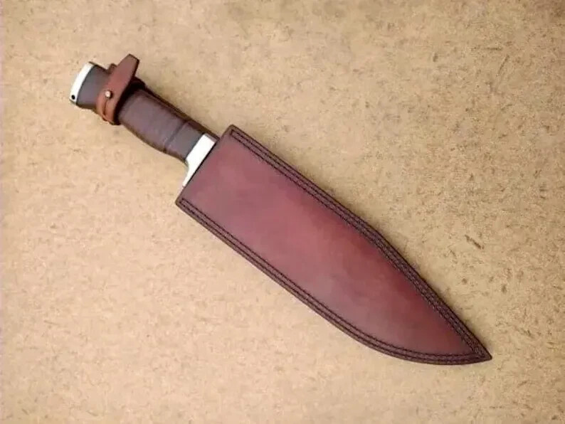 CUSTOM HANDMADE D2 TOOL STEEL HUNTING BOWIE KNIFE CAMPING KNIFE SURVIVAL KNIFE