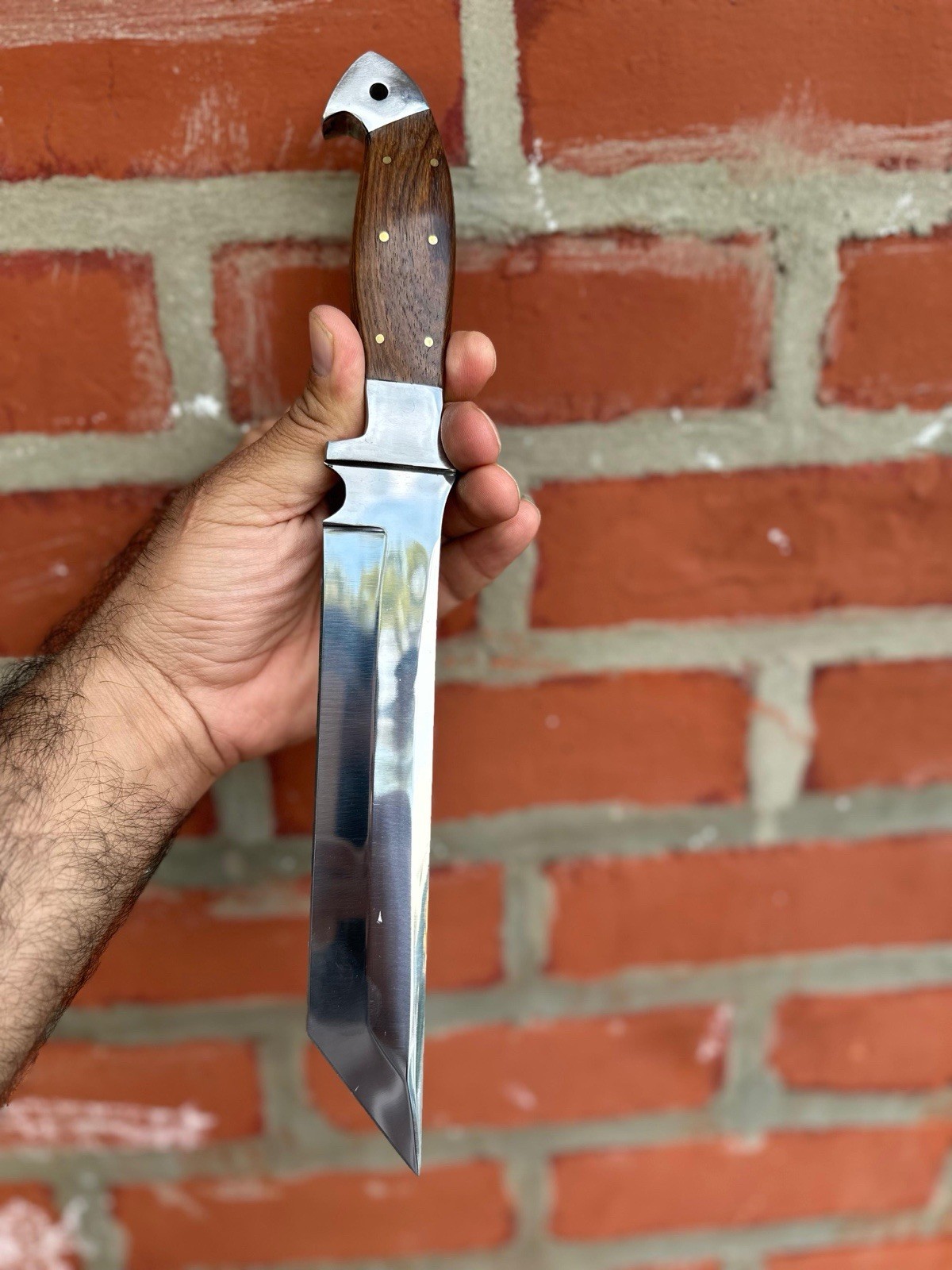 Tanto knife-13”inches Hunting Survival combat-Tactical-forged Fix Blade – Wood