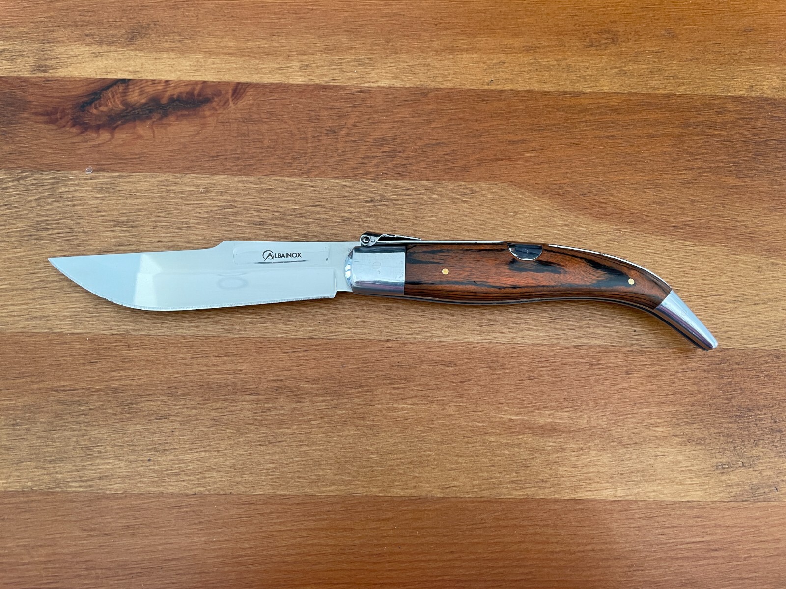 4.2” Spanish Navaja Teja Albacete Pocket Knife Red Stamina Scales – USA Seller