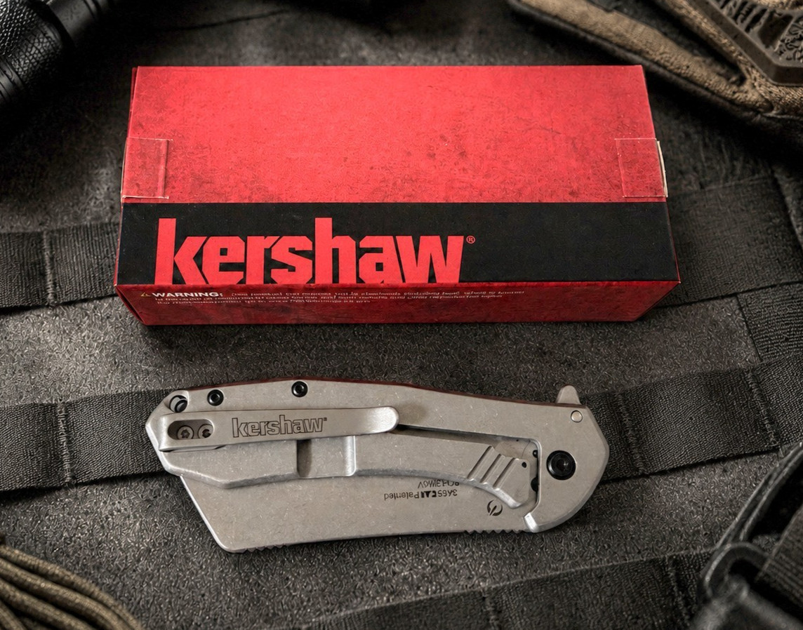 KERSHAW Bracket Framelock Assisted Open knife 8Cr13MoV blade with pocket clip