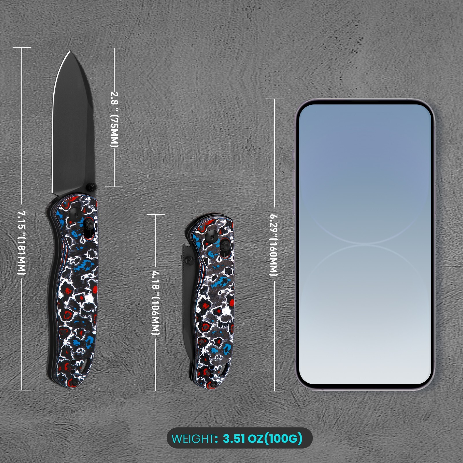 Kizer Drop Bear S45VN Blade Clutch Lock Fatcarbon Handle Ki3619A5