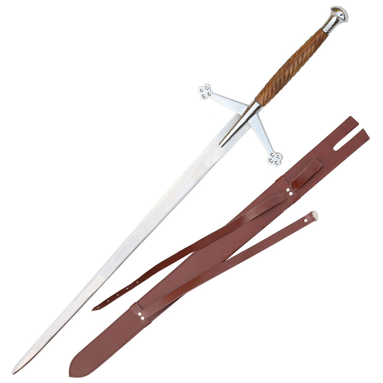 Clan Douglas Classic Scottish Claymore 50.75 Inch Longsword with Leather Sheath
