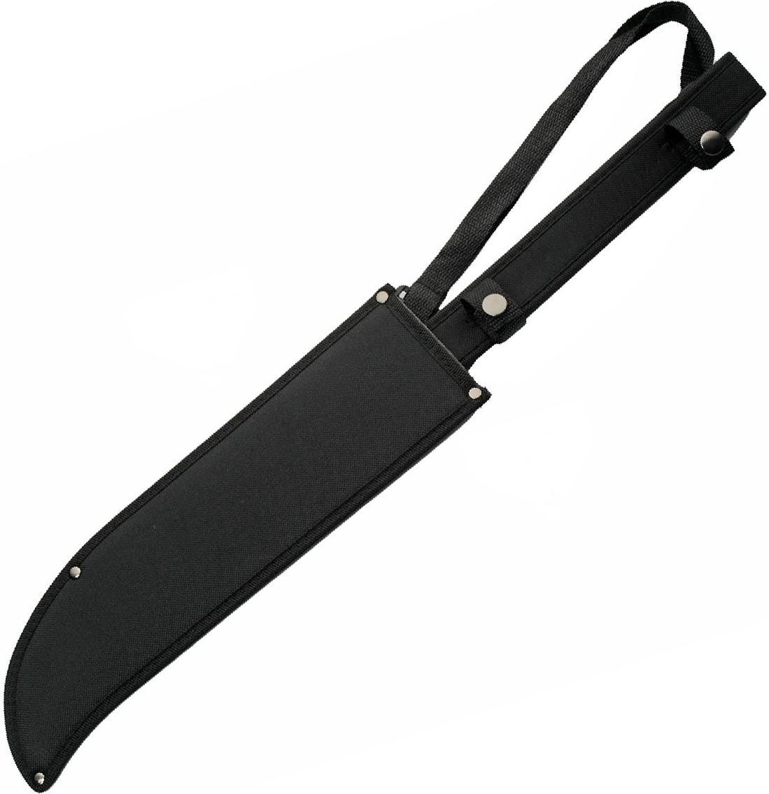 Fantasy Bloodspike Machete 2-Handed Black Red/Blood Blade 27.5in Overall +Sheath