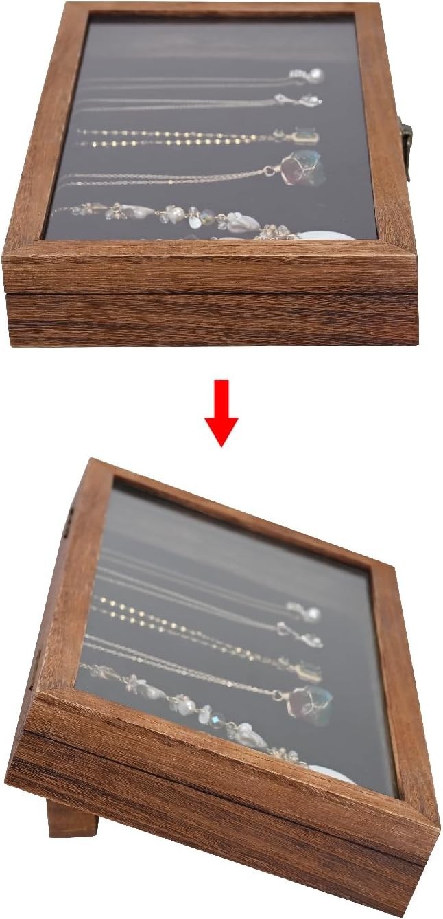 Knife Display Case Arrowheads Collectibles Wood Glass Pin Coins Medal Shadow Box