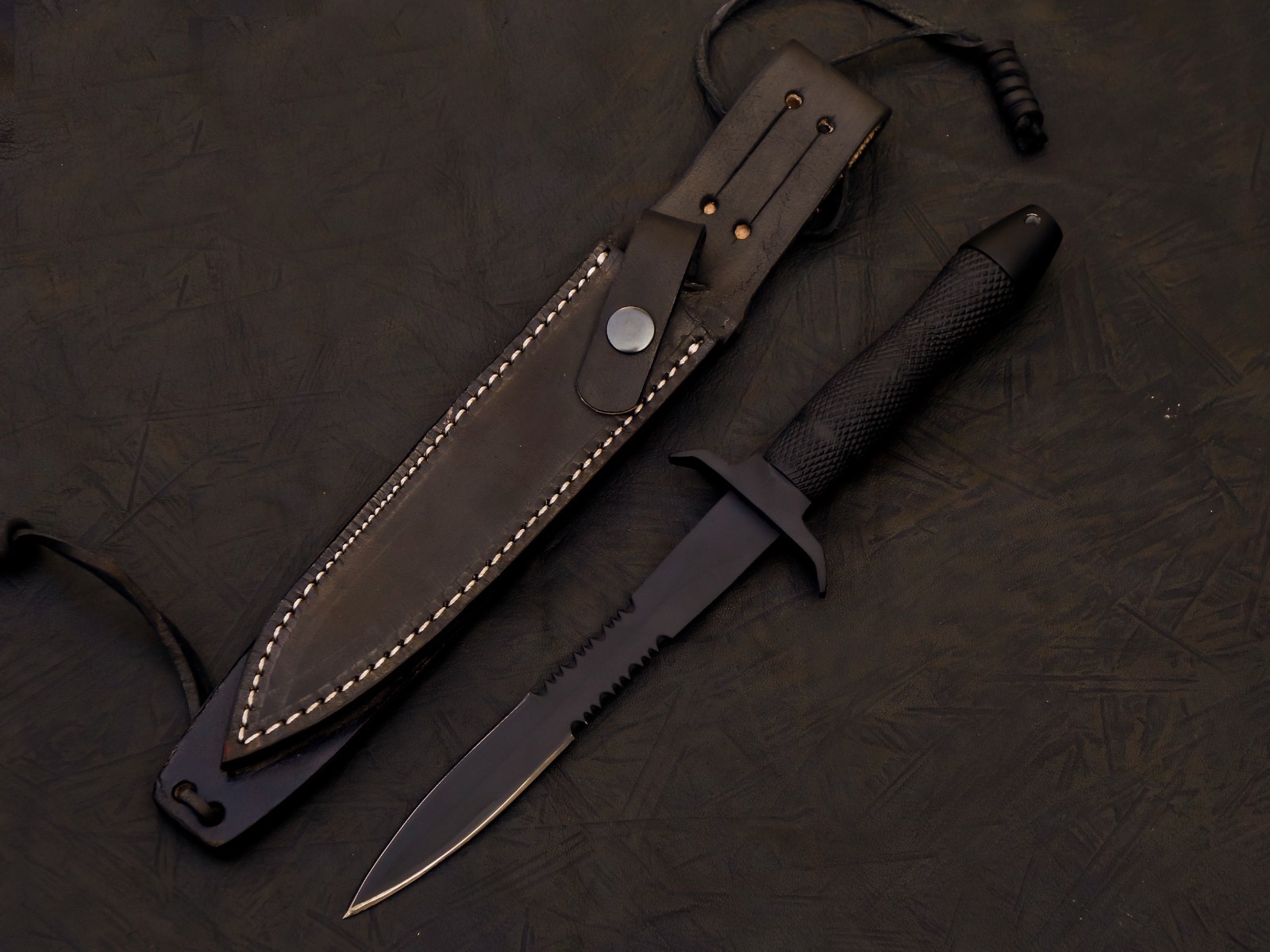 Hand Made Gerber MK-II Dagger REPLICA In 12C27 Steel w/checkered Aluminum Handle