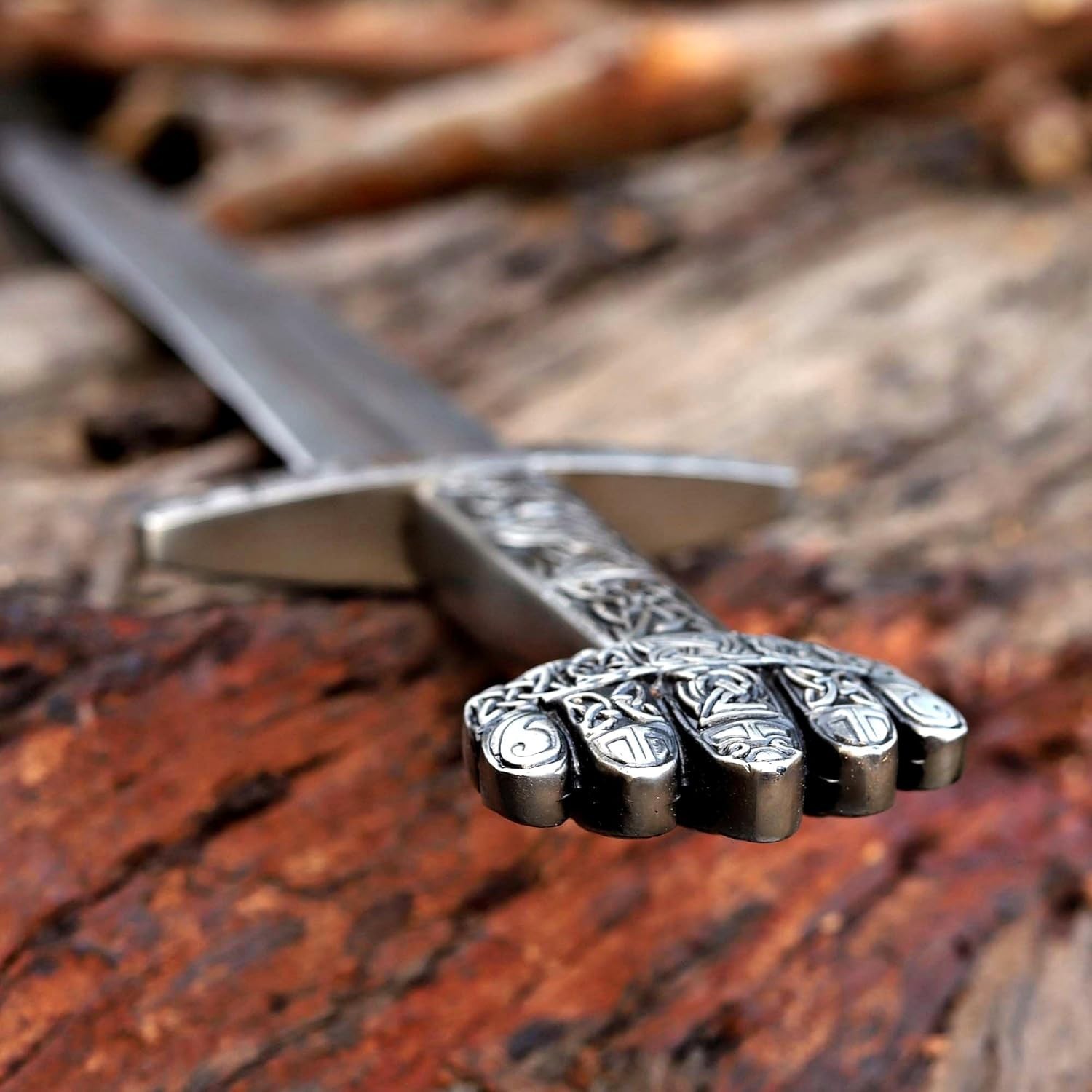 Hand Forged Damascus Steel Viking Sword Battle Ready Medieval Sword +Scabbard