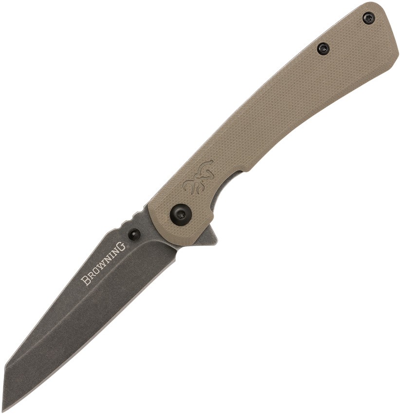 Browning Branded Rock Framelock Flat Dark Earth G10 Folding 7Cr17 Knife 0512