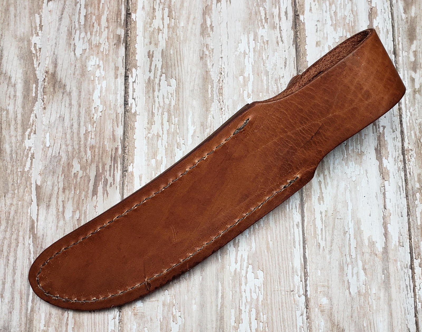 BROWN LEATHER SHEATH FOR UP TO 5″ BLADE UPSWEPT SKINNER BLADE KNIFE, SH1206