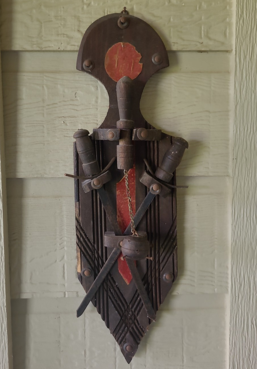 Vintage Midieval Sword & Mace Display Wall Decor 18 inch