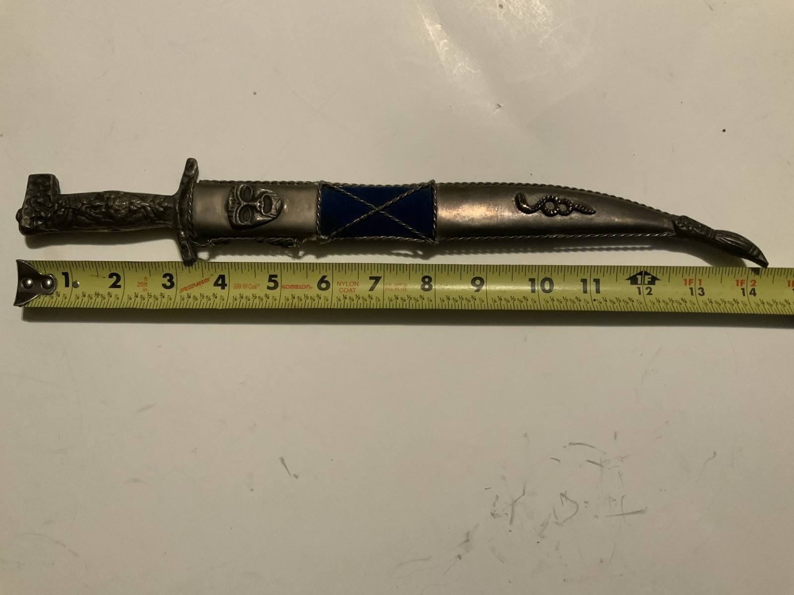 Vintage Greek Dagger Blue Marked 1821 On Blade