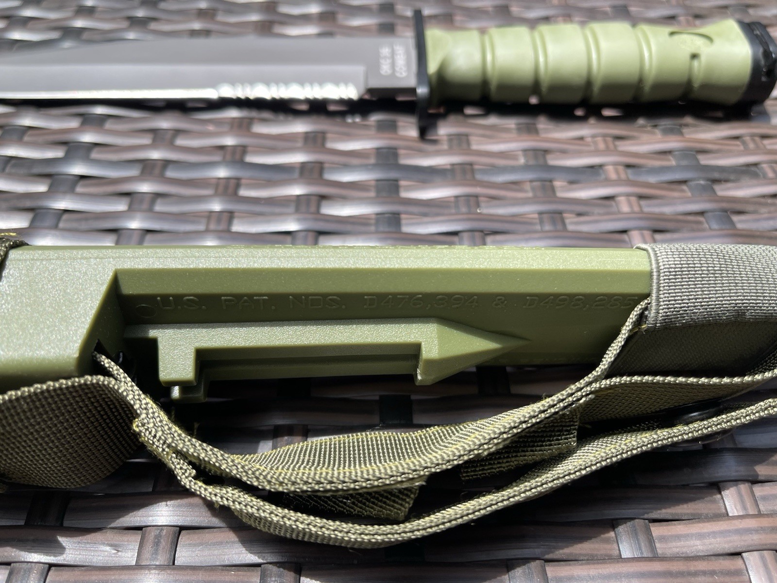 Ontario Knife OKC3S USMC Combat 8″ Blade and Scabbard Green