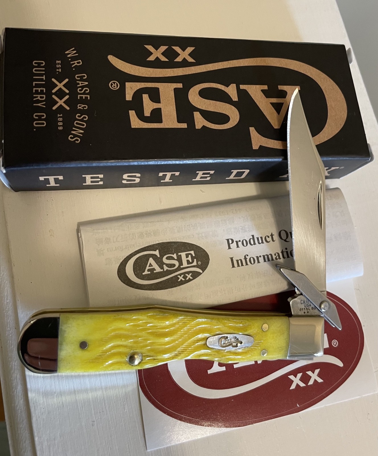 Case XX #75317 2026 Yellow Bone Platts Jig Cheetah Cub Knife 611-1/2L SS NIB