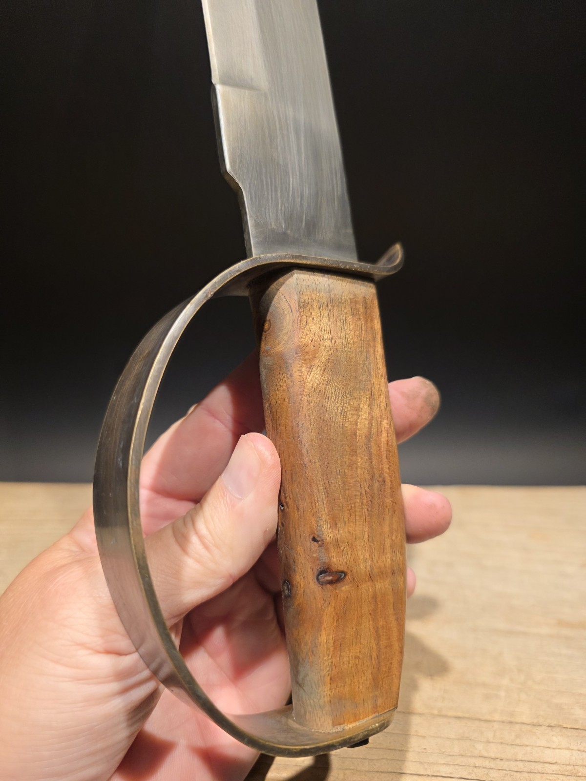 15″ Antique Style Civil War Confederate D Guard Bowie Knife