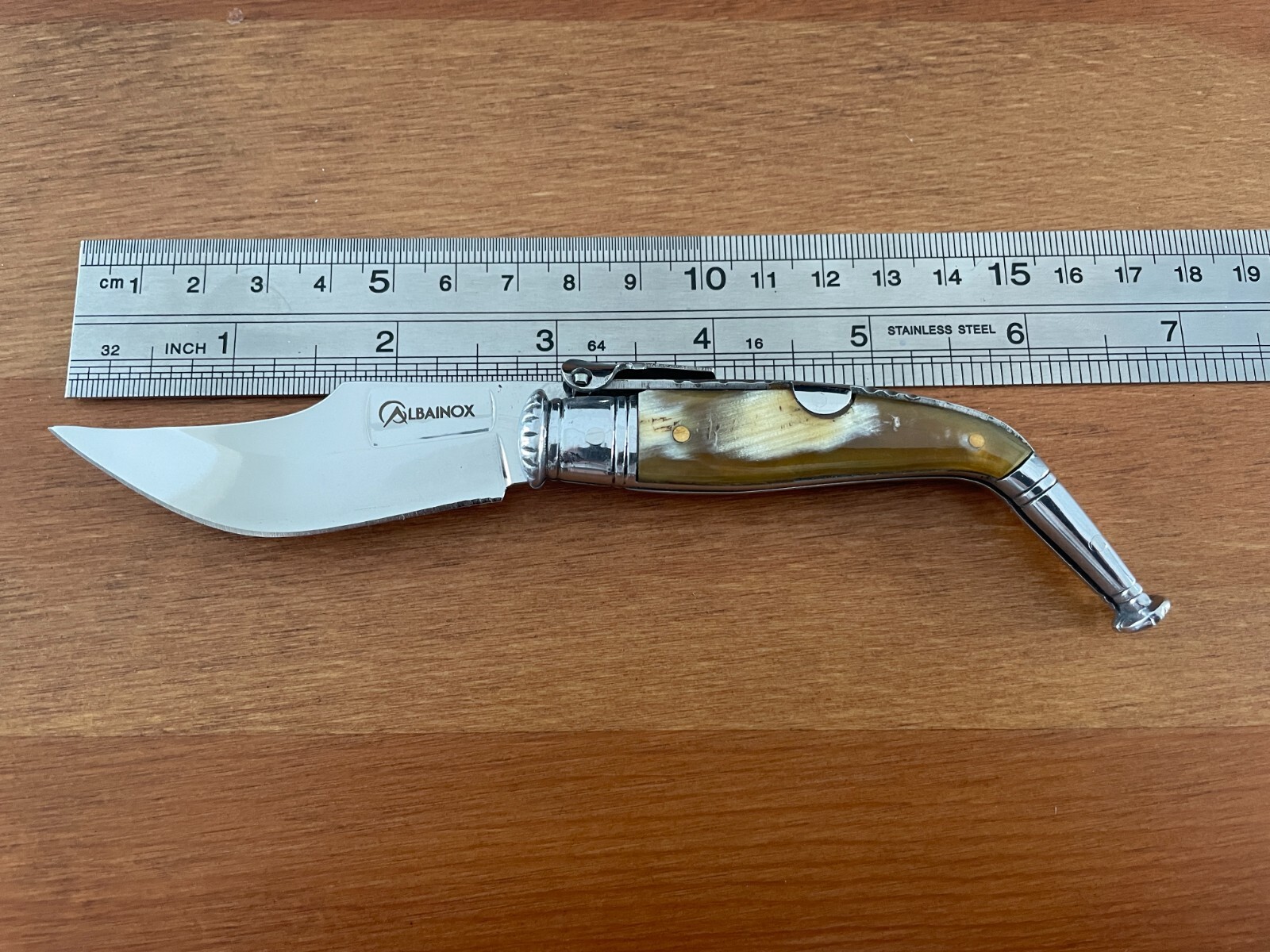 2.75″ Navaja Jerezana Pocket Knife Bullhorn Scales with Ratchet – US Seller