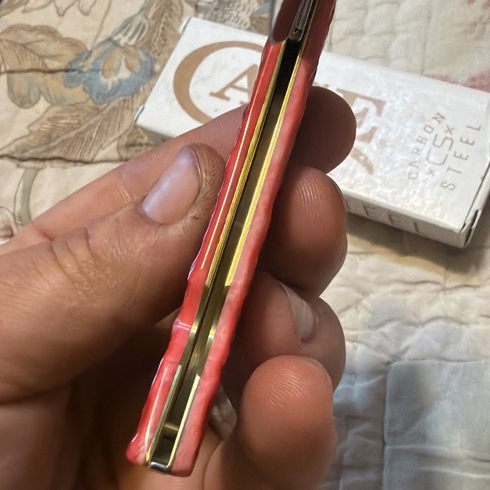 2025 Case XX Dark Red Jig Bone Sod Buster Jr 31945 6137 CS Knife Custom EZ Open