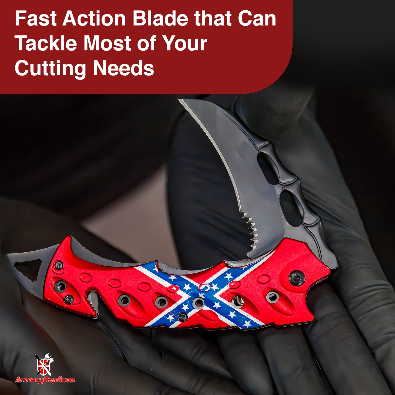 Tactical Karambit Spring Assist Claw Knife EDC Folding Blade with Serration