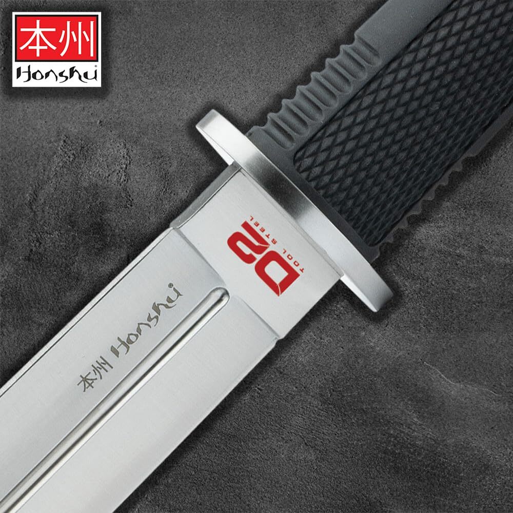 Honshu D2 Fighter Fixed Blade Knife | D2 Tool Steel Blade | Full Tang