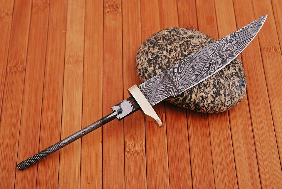 15 Custom Hand Forged Damascus Steel Rat Tail Blank Blade Knife Making Supplies
